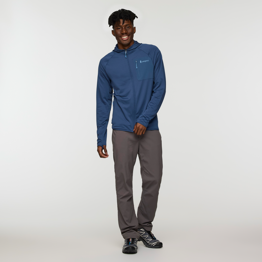 Otero Fleece Full-Zip Hooded Jacket - Men's, Deep Sea, Model Nicolas