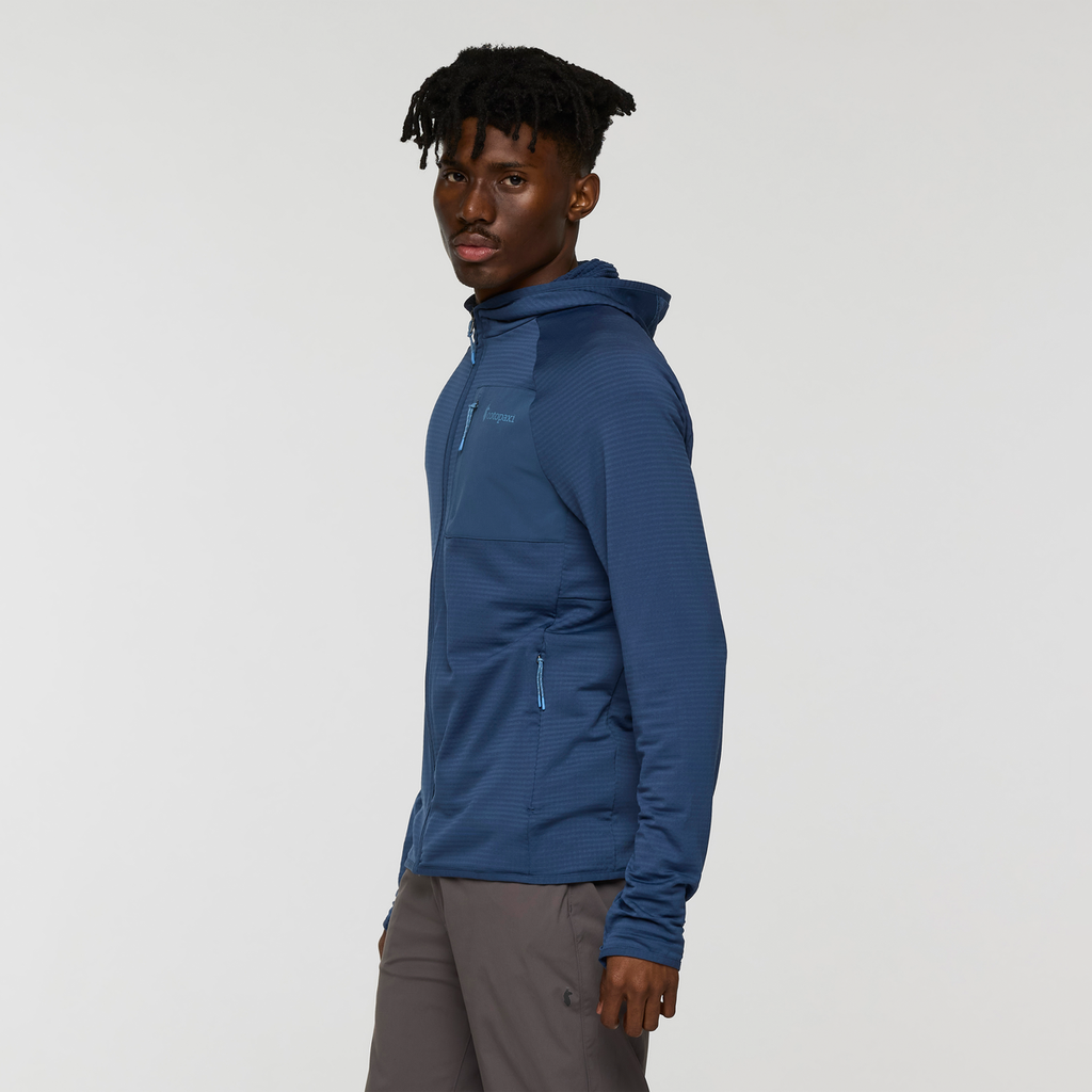 Otero Fleece Full-Zip Hooded Jacket - Men's, Deep Sea, Model Nicolas