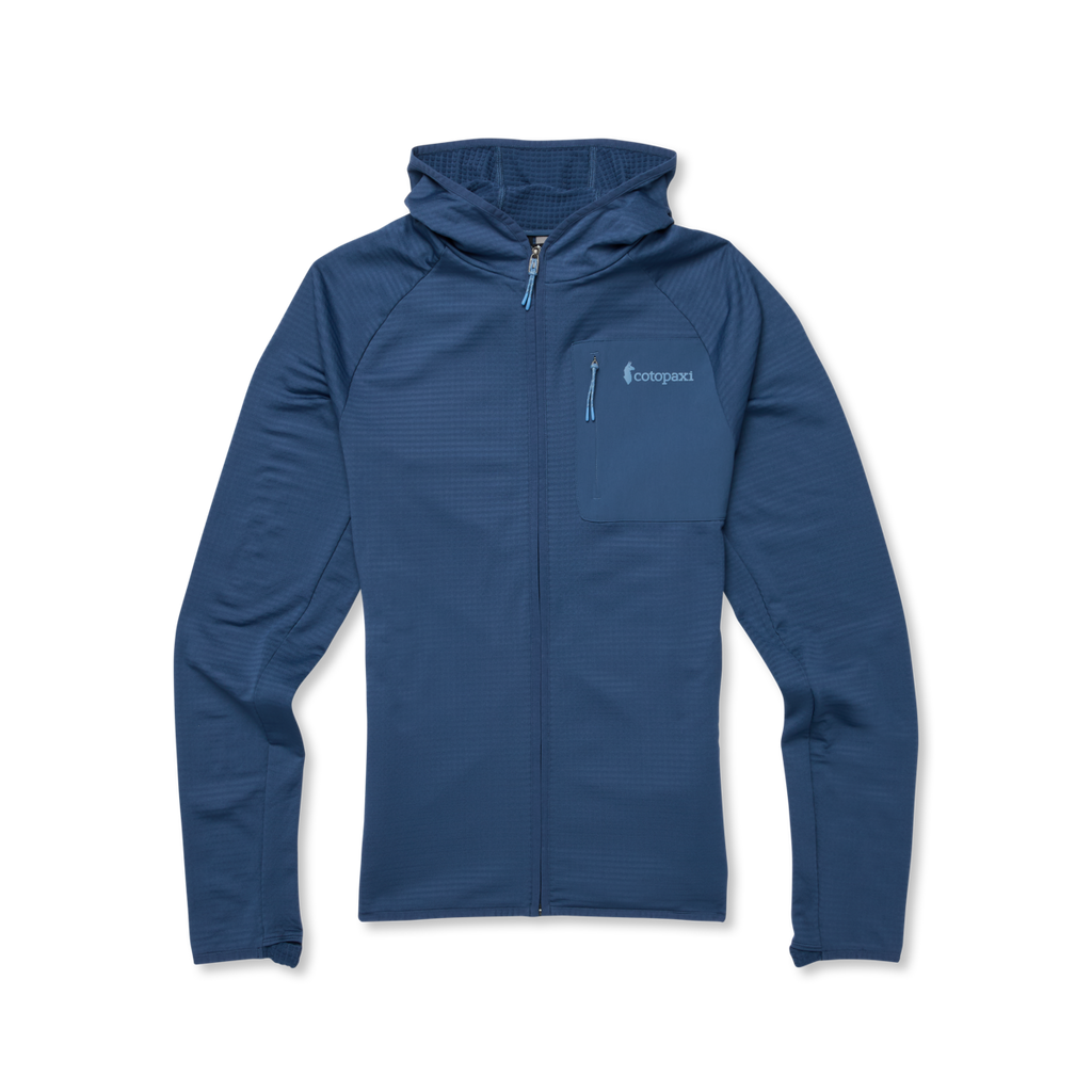 Otero Fleece Full-Zip Hooded Jacket - Men's, Deep Sea, Model Nicolas