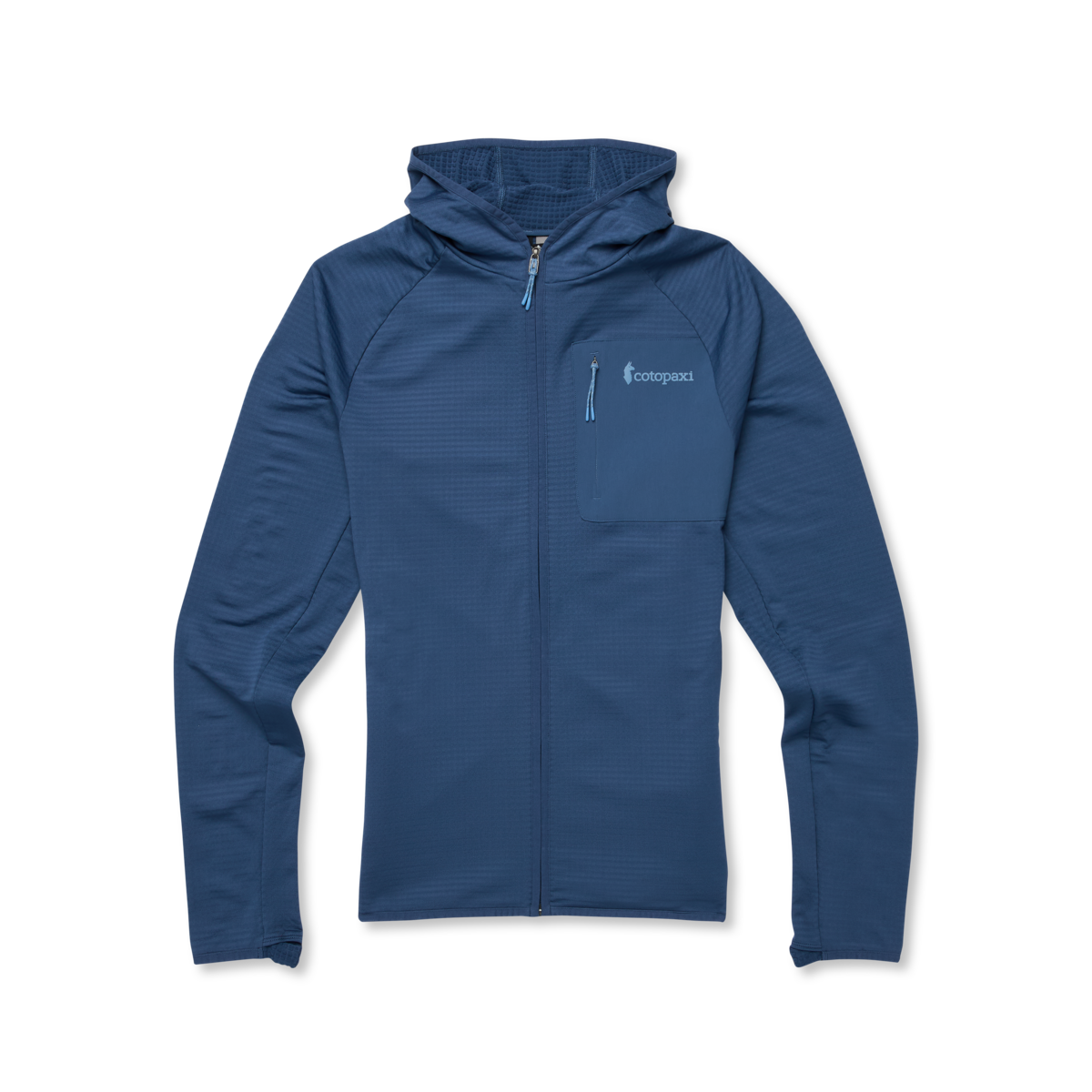 Otero Fleece Full-Zip Hooded Jacket - Men's, Deep Sea, Model Nicolas