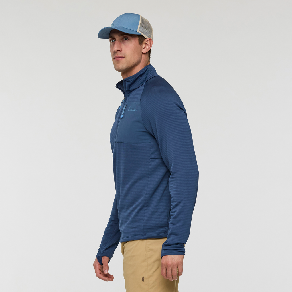 Otero Fleece Half-Zip Pullover - Men's, Deep Sea, Model Jackson