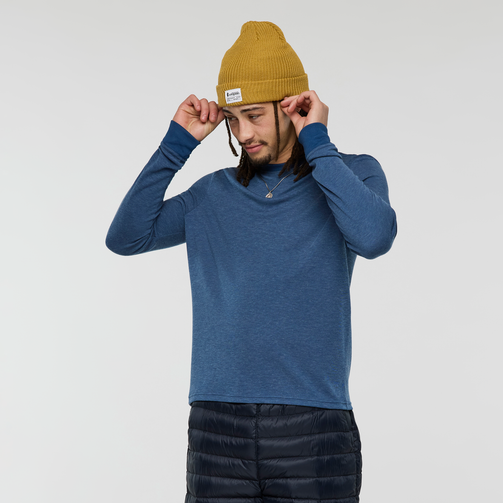 Perenne Long-Sleeve Shirt - Men's, Deep Sea, Model Kai