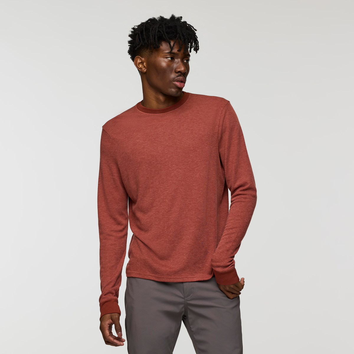 Perenne Long-Sleeve Shirt - Men's, Nutmeg, Model Nicolas