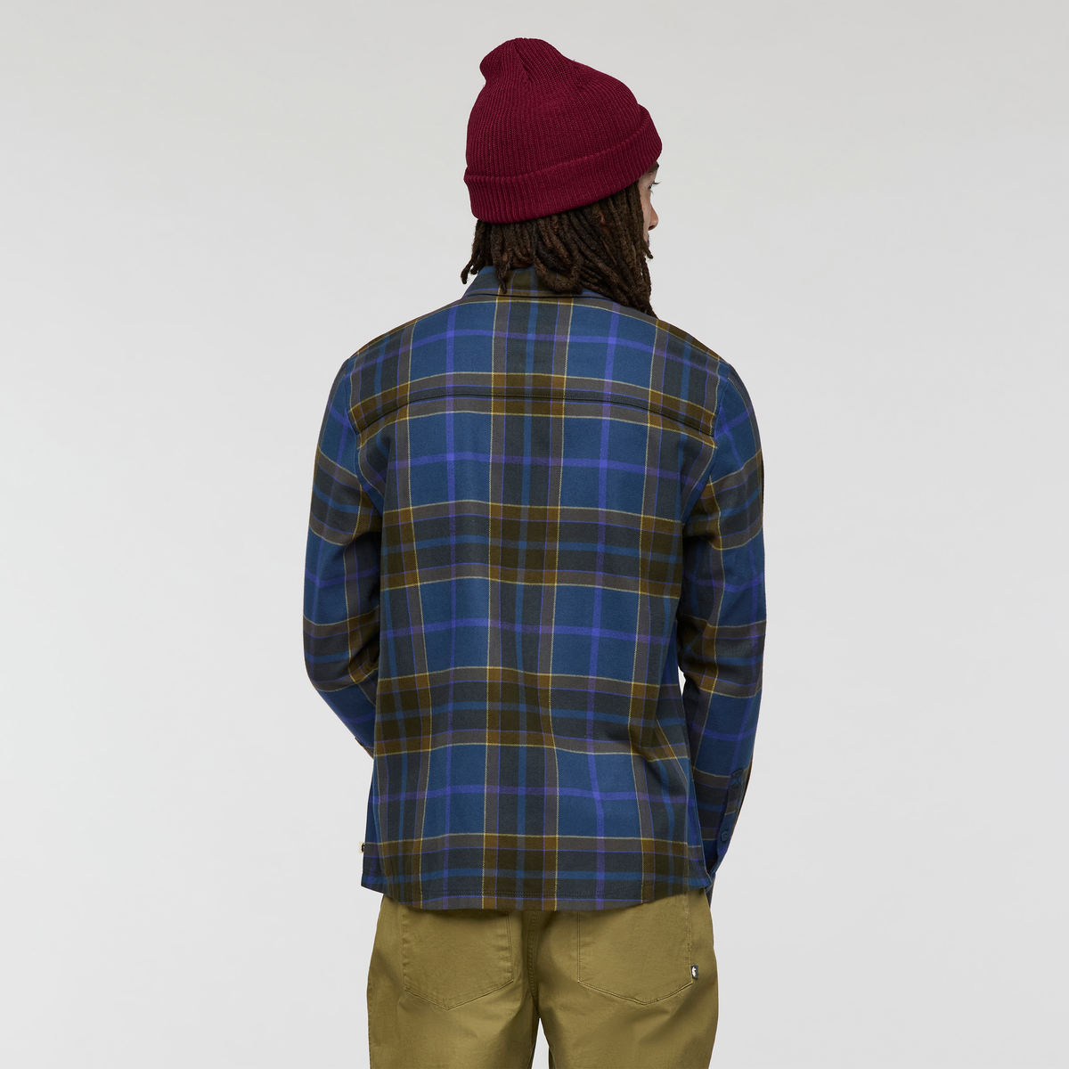 Quedo Flannel Shirt - Men's, Deep Sea Plaid, Model Kai