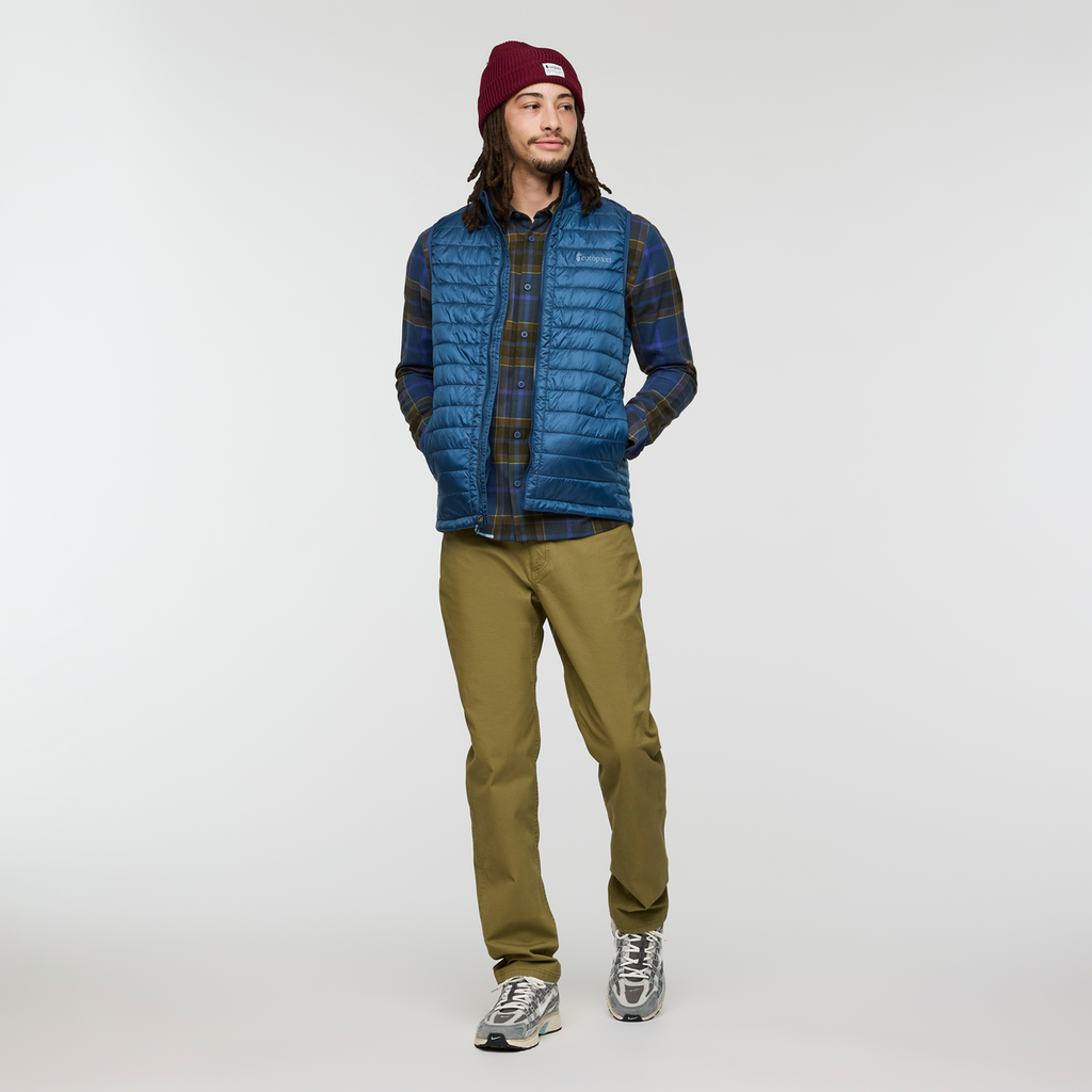 Quedo Flannel Shirt - Men's, Deep Sea Plaid, Model Kai