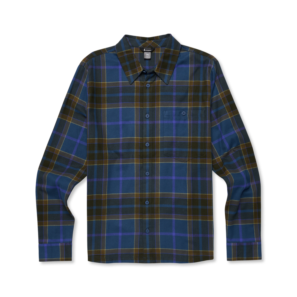 Quedo Flannel Shirt - Men's, Deep Sea Plaid, Model Kai