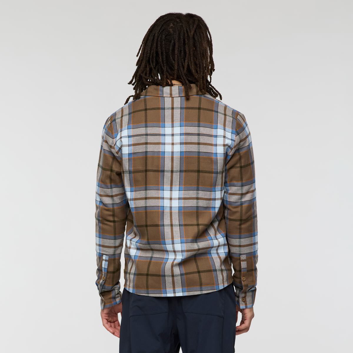 Quedo Flannel Shirt - Men's, Dune Plaid, Model Kai