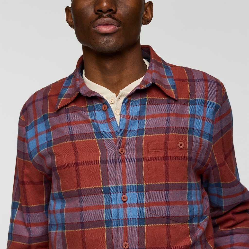 Quedo Flannel Shirt - Men's, Nutmeg Plaid, Model Nicolas