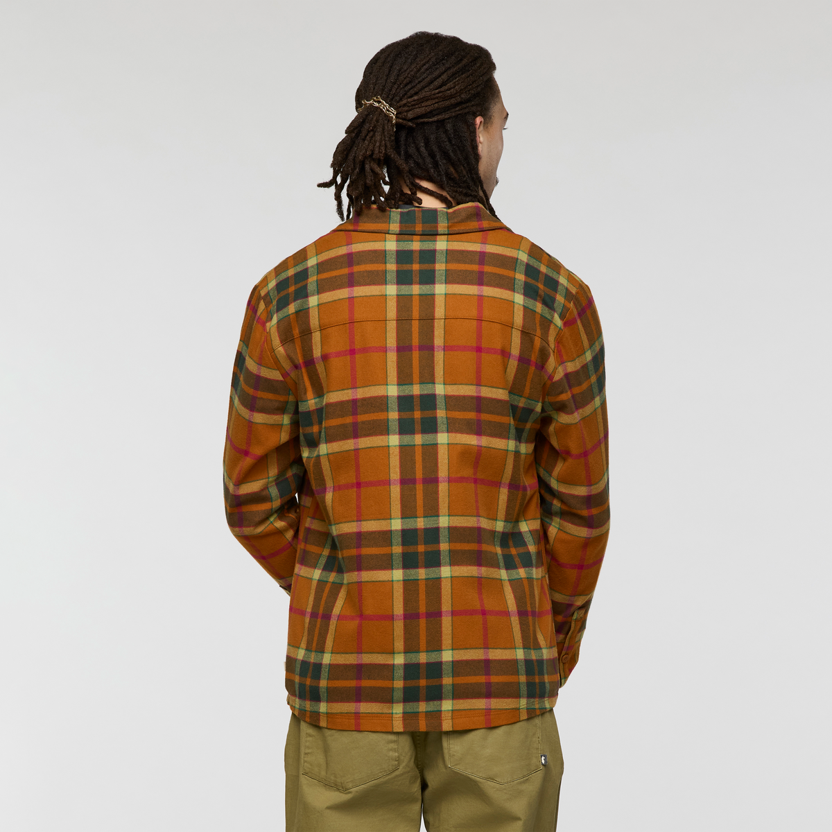 Quedo Flannel Shirt - Men's, Sienna Plaid, Model Kai