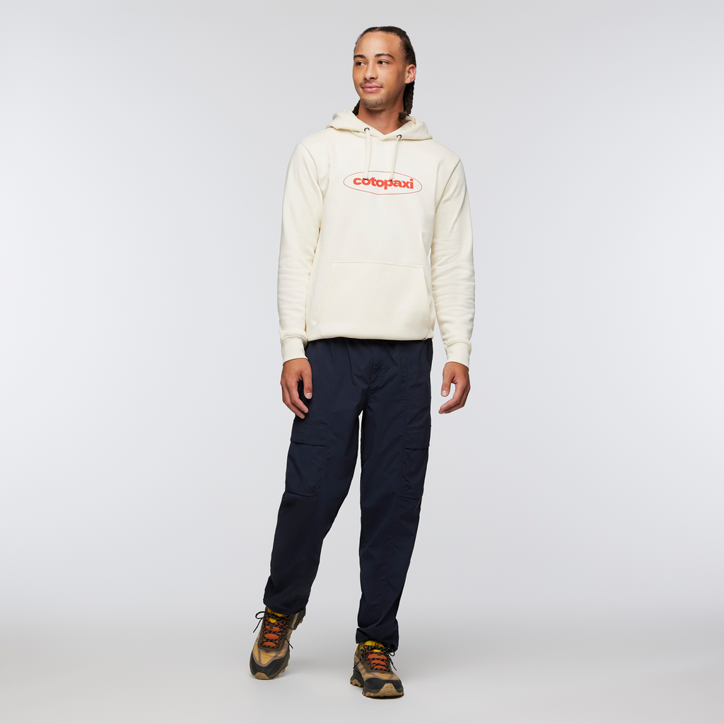 Retro Pullover Hoodie - Men's, Bone, Model Kai