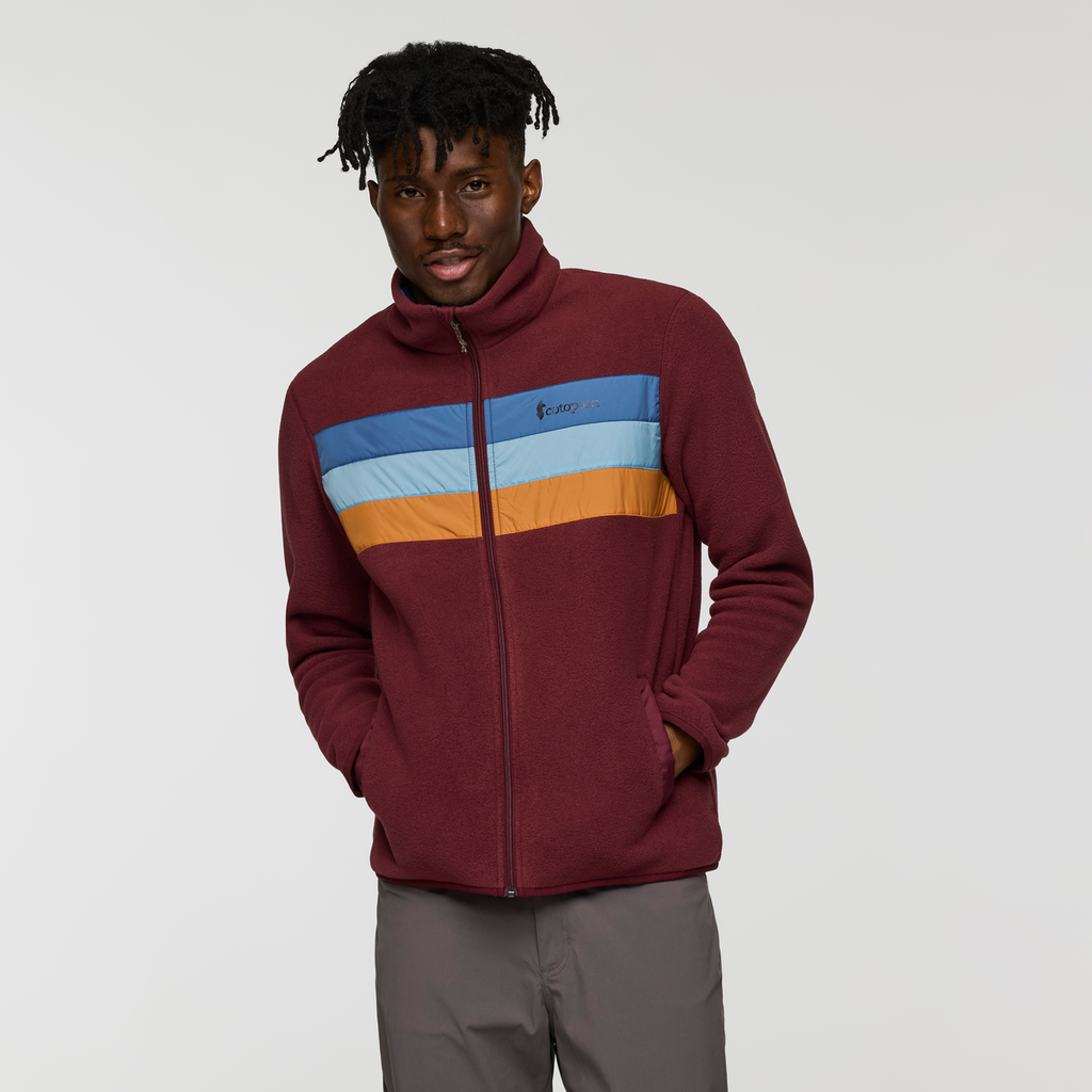 Teca Fleece Full-Zip Jacket - Men's, Acai Bowl, Model Nicolas