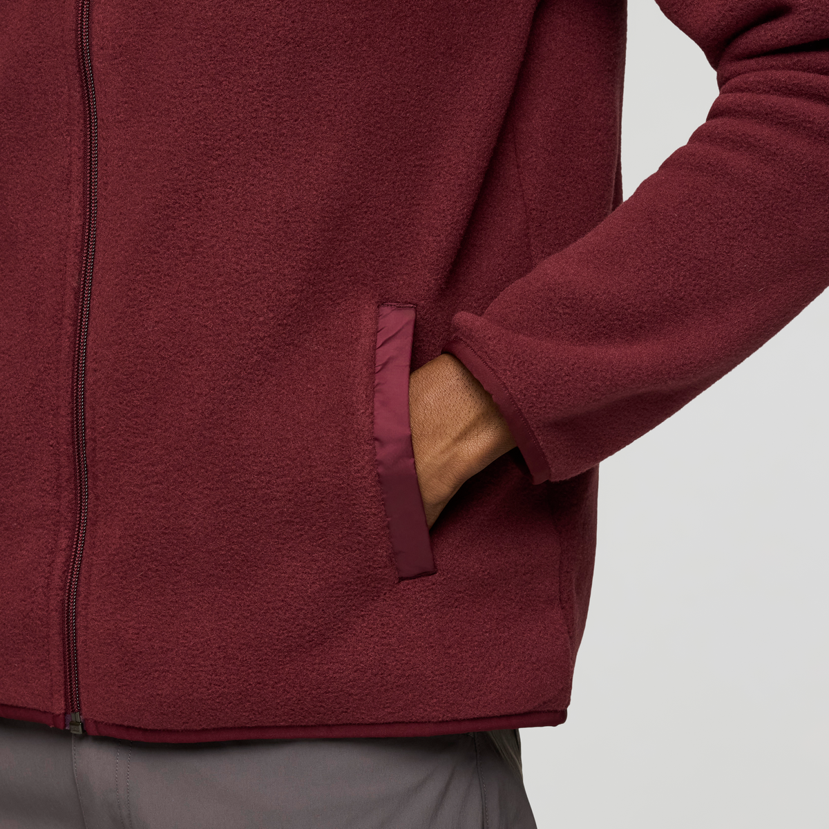 Teca Fleece Full-Zip Jacket - Men's, Acai Bowl, Model Nicolas