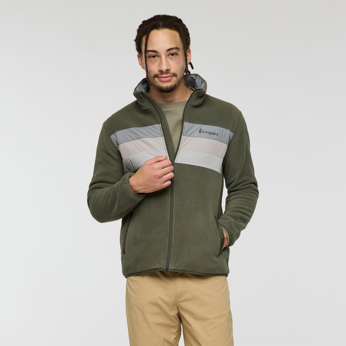 Teca Fleece Full-Zip Jacket - Men's, Canteen, Model Kai