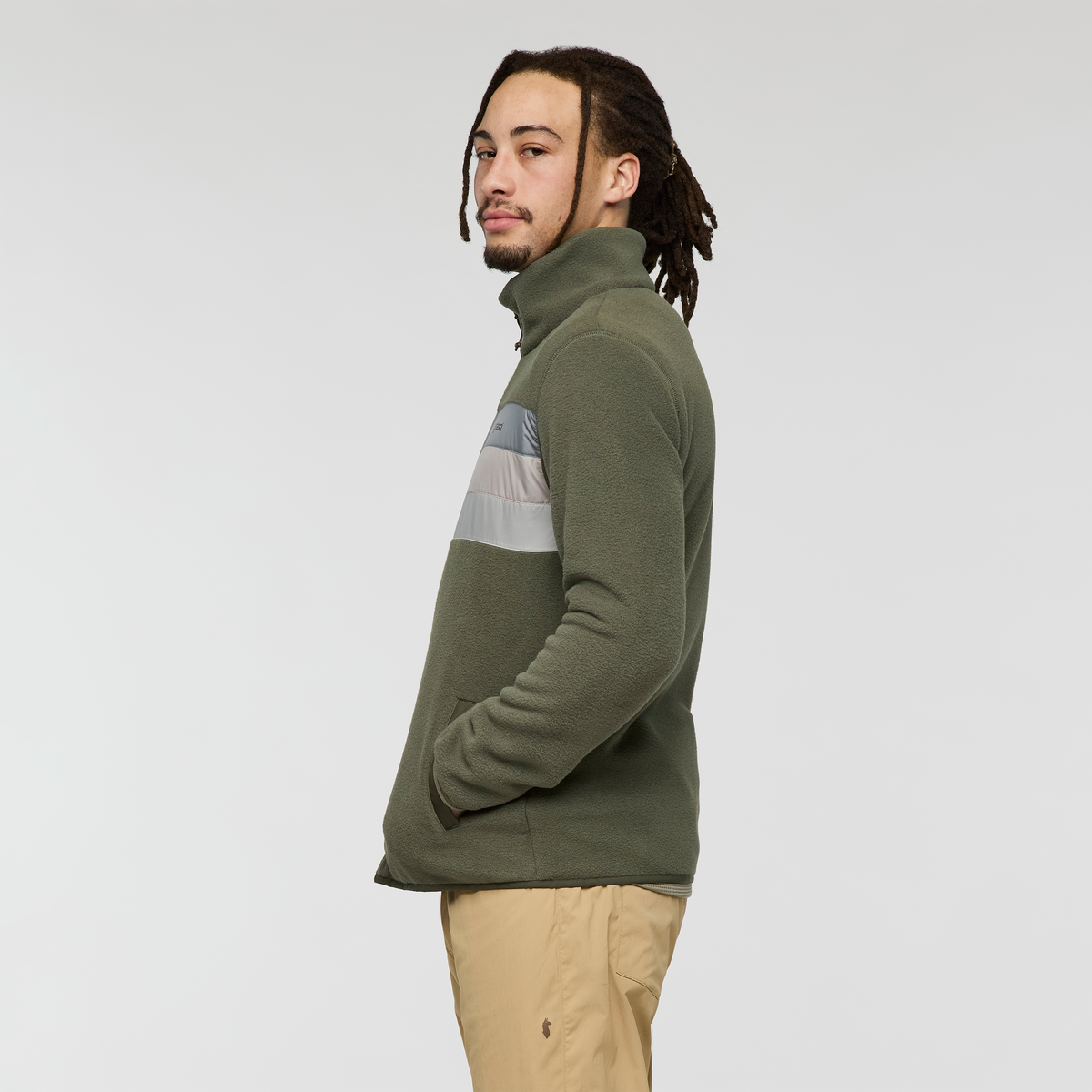 Teca Fleece Full-Zip Jacket - Men's, Canteen, Model Kai