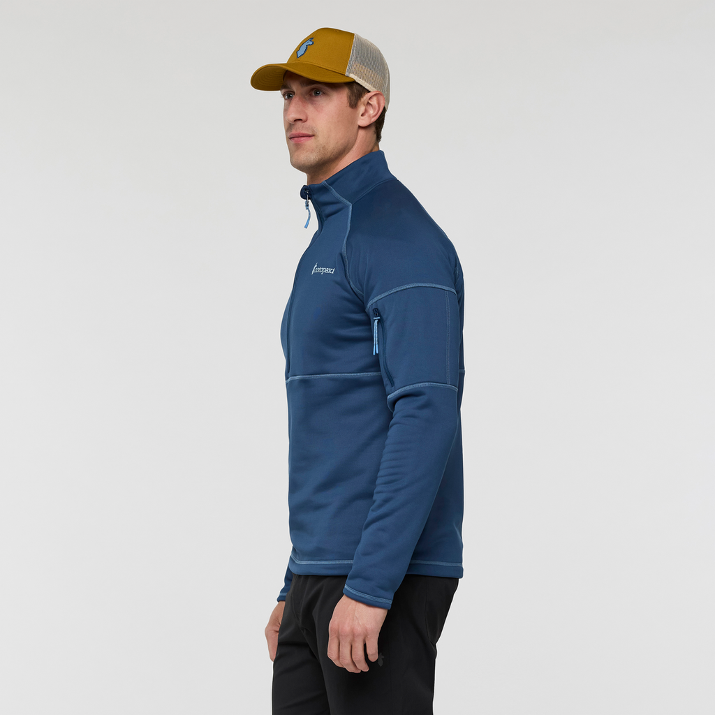 Tempa Fleece Half-Zip Pullover - Men's, Deep Sea, Model Jackson