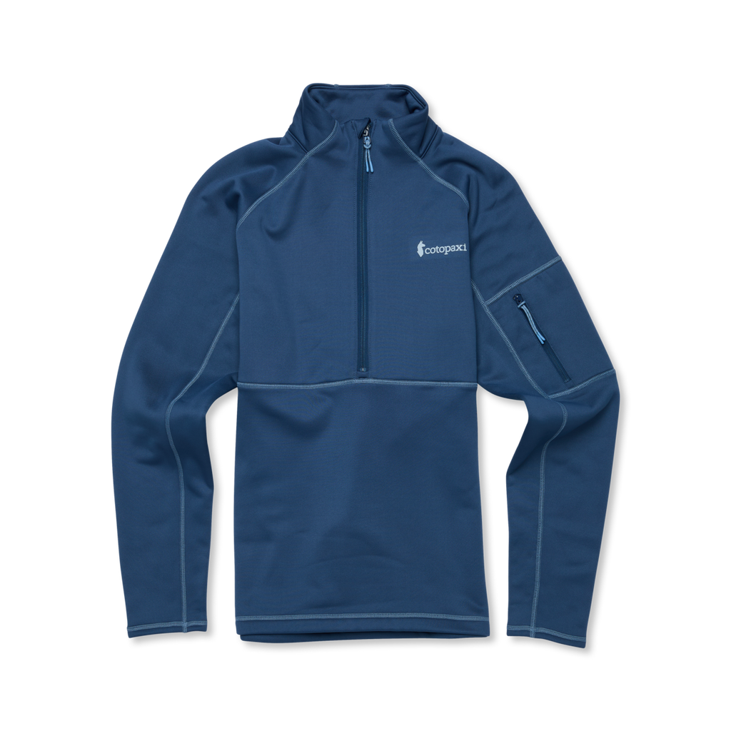 Tempa Fleece Half-Zip Pullover - Men's, Deep Sea, Model Jackson