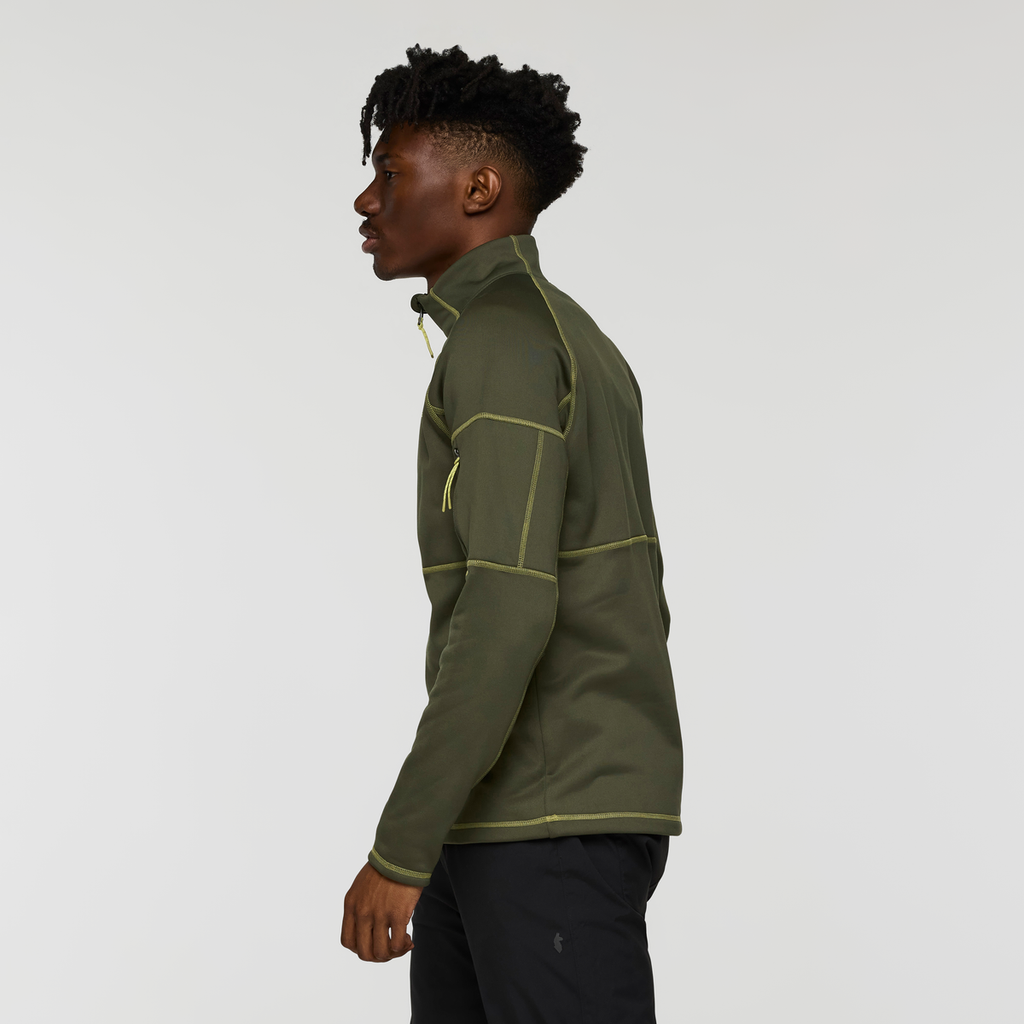 Tempa Fleece Half-Zip Pullover - Men's, Fatigue, Model Kai
