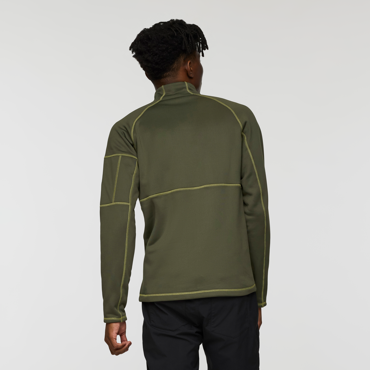 Tempa Fleece Half-Zip Pullover - Men's, Fatigue, Model Kai