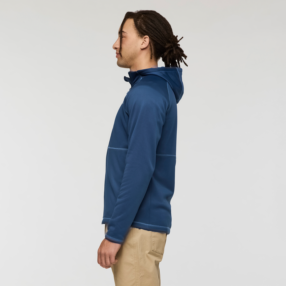 Tempa Fleece Hooded Jacket - Men's, Deep Sea, Model Kai
