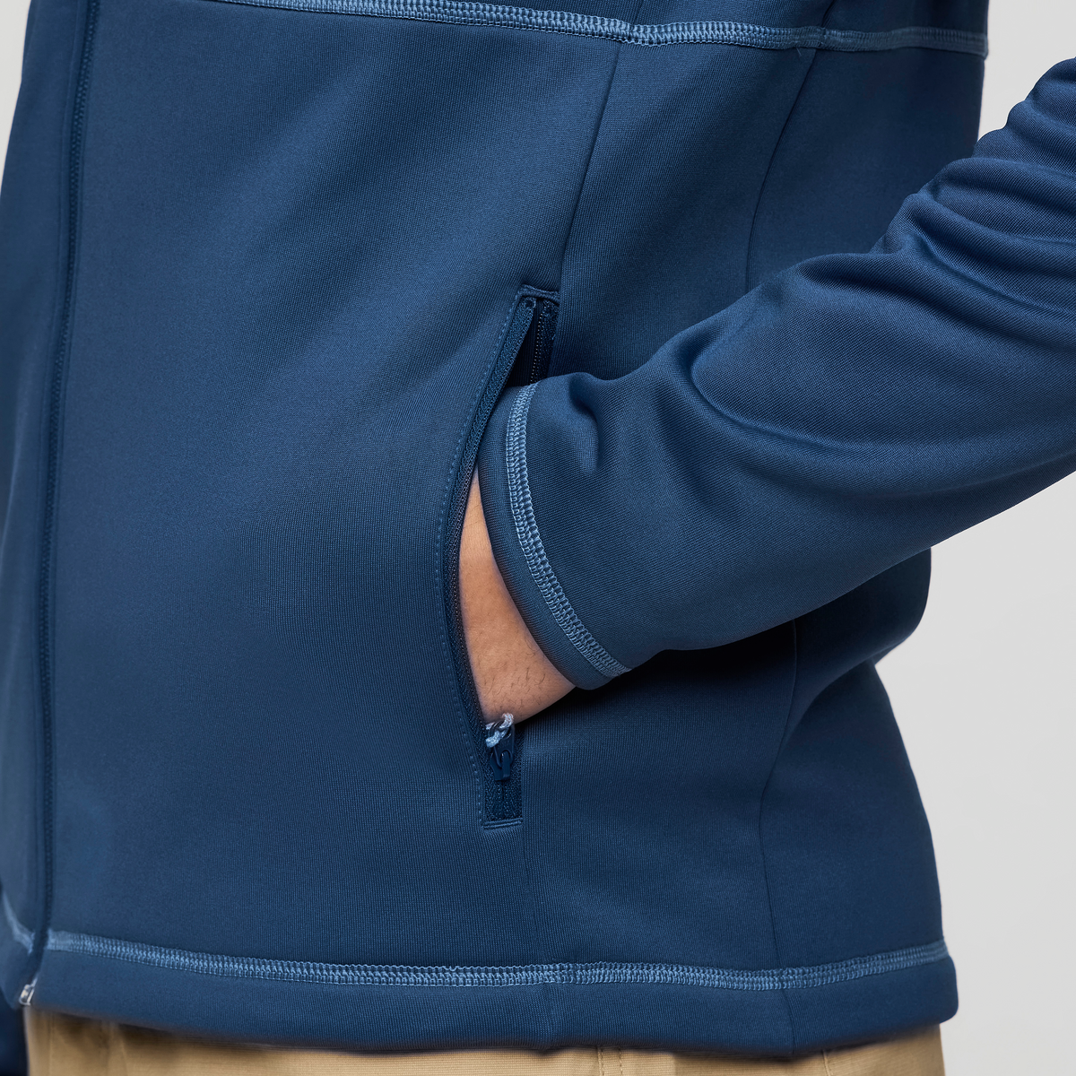 Tempa Fleece Hooded Jacket - Men's, Deep Sea, Model Kai