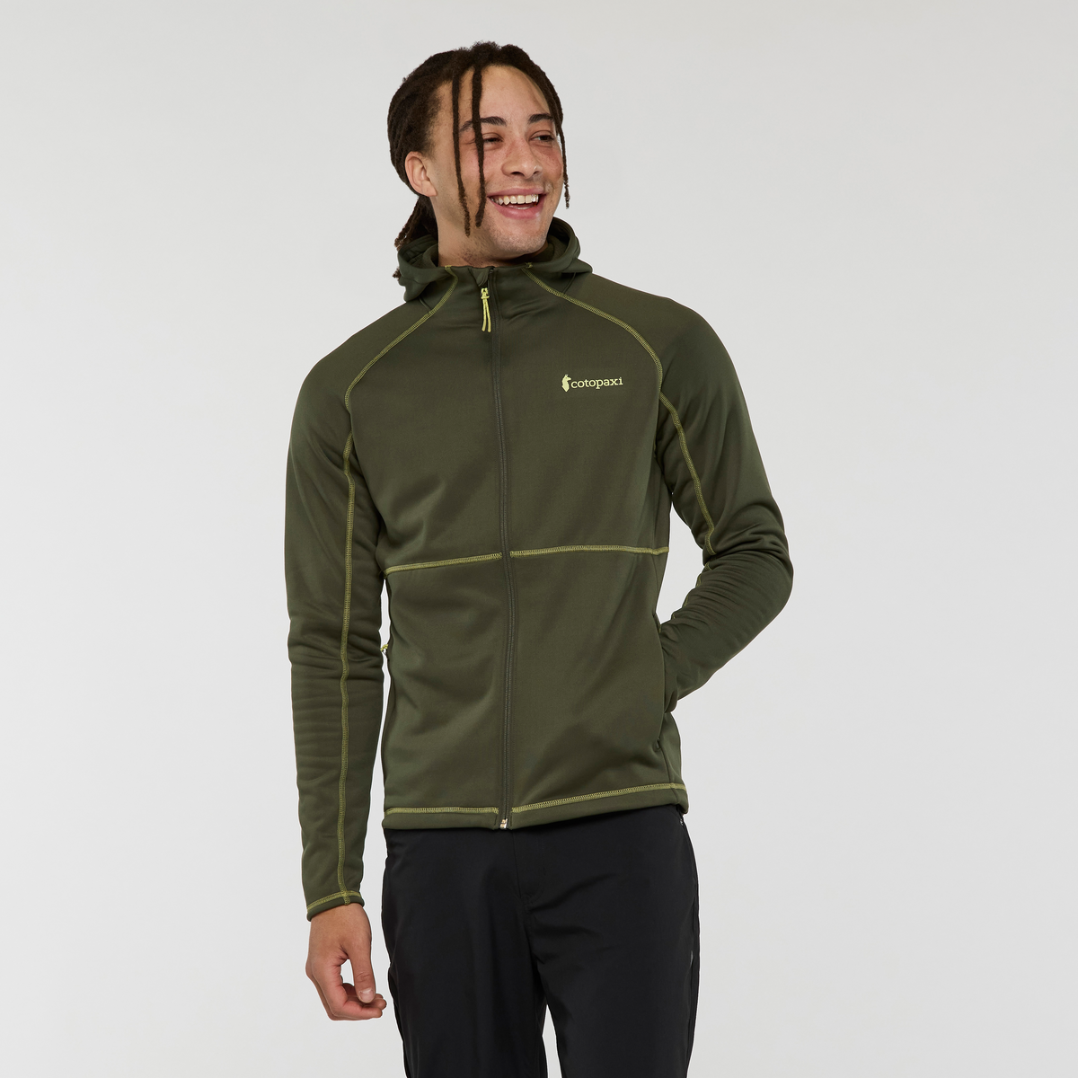 Tempa Fleece Hooded Jacket - Men's, Fatigue, Model Kai