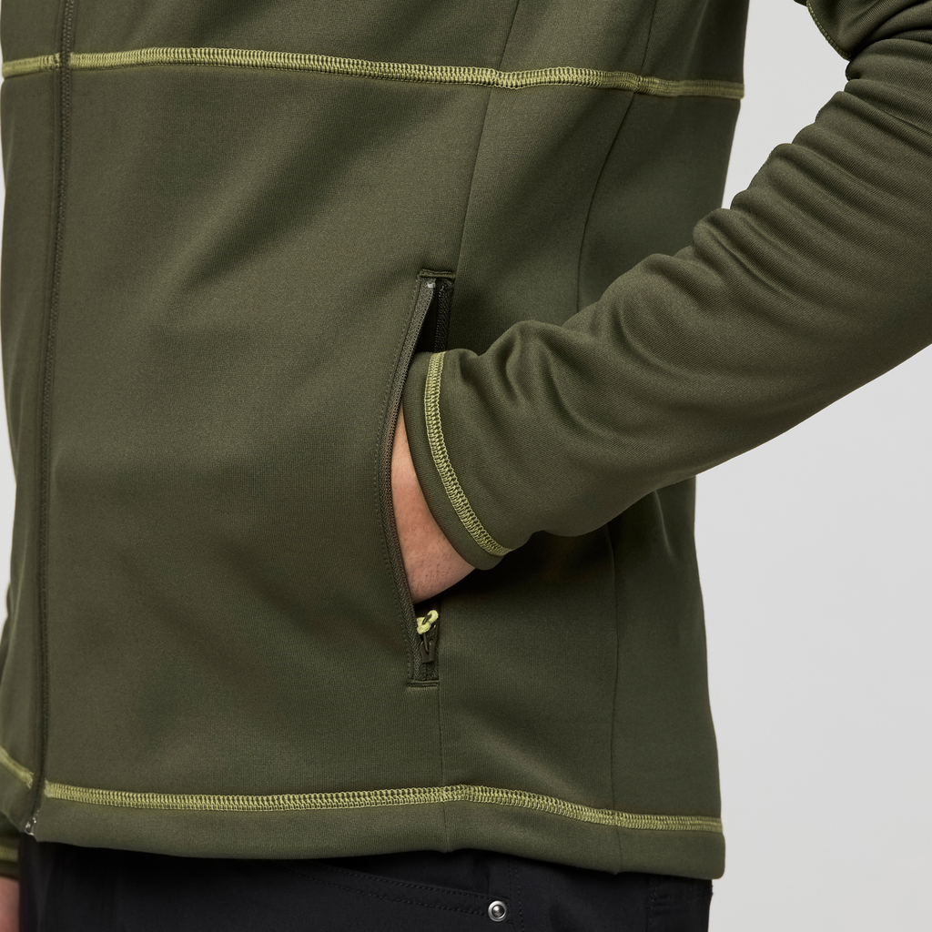 Tempa Fleece Hooded Jacket - Men's, Fatigue, Model Kai