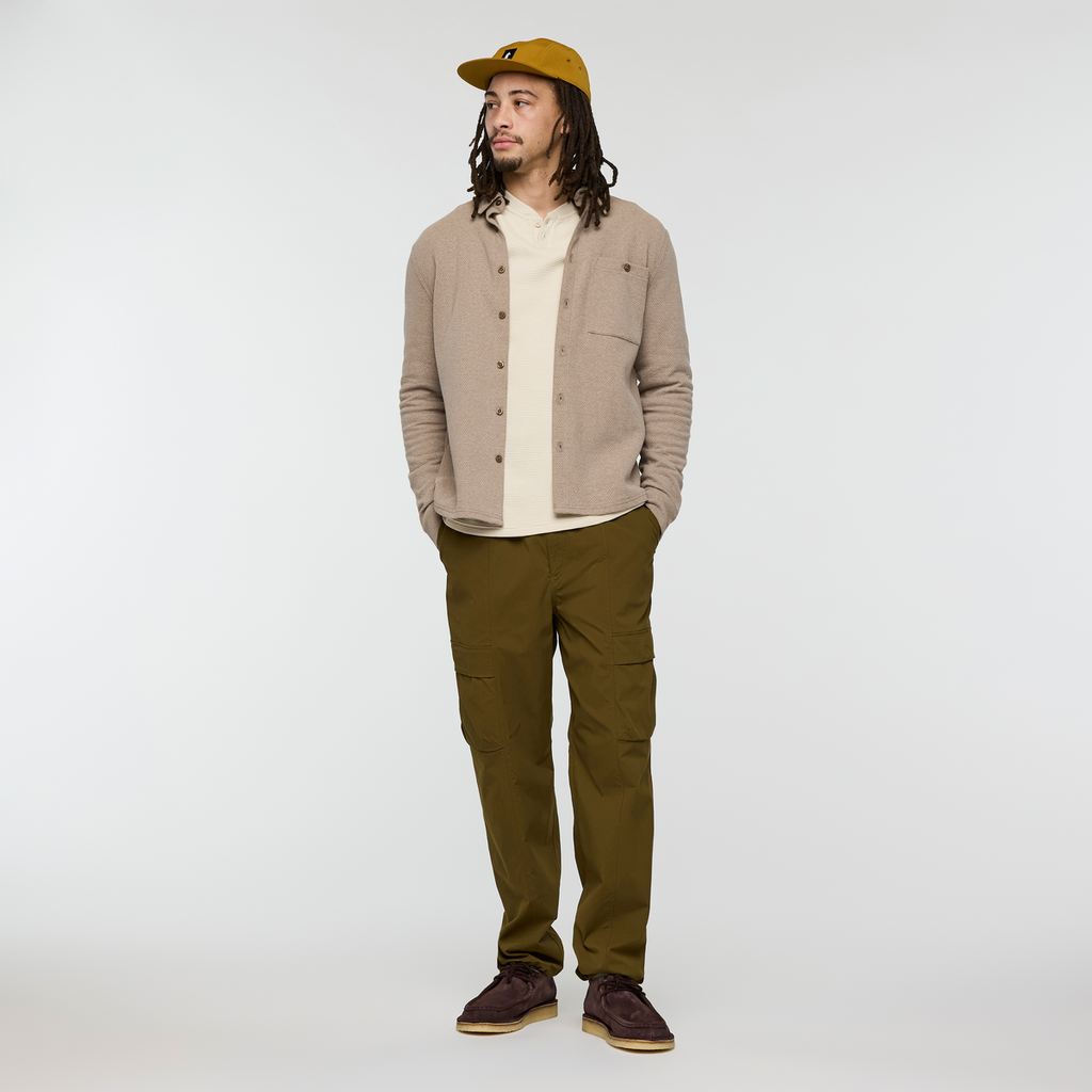 Tierno Button-Up Shirt - Men's, Heather Dune, Model Kai