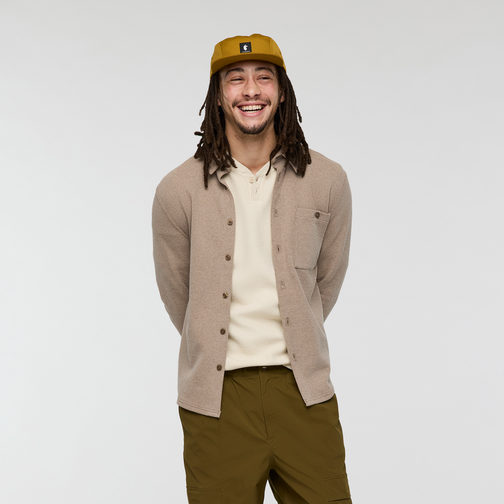 Tierno Button-Up Shirt - Men's, Heather Dune, Model Kai