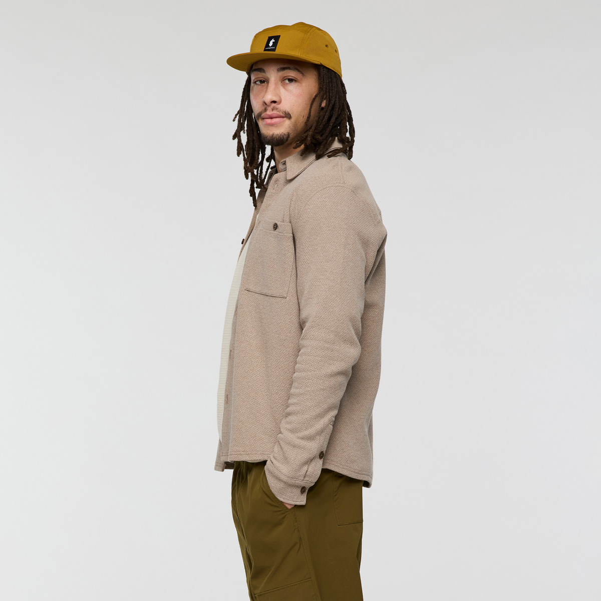 Tierno Button-Up Shirt - Men's, Heather Dune, Model Kai
