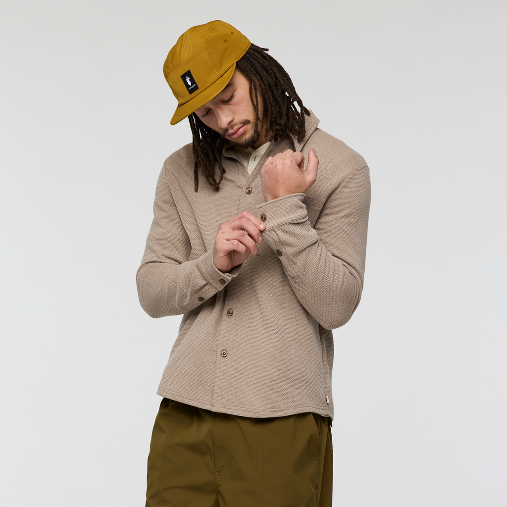 Tierno Button-Up Shirt - Men's, Heather Dune, Model Kai