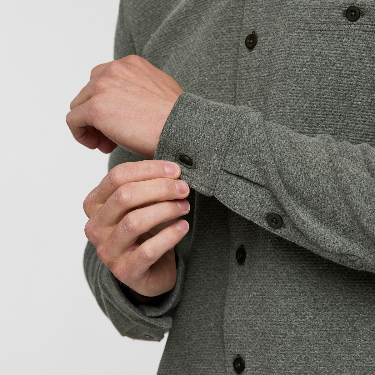 Tierno Button-Up Shirt - Men's, Heather Woods, Model Jackson