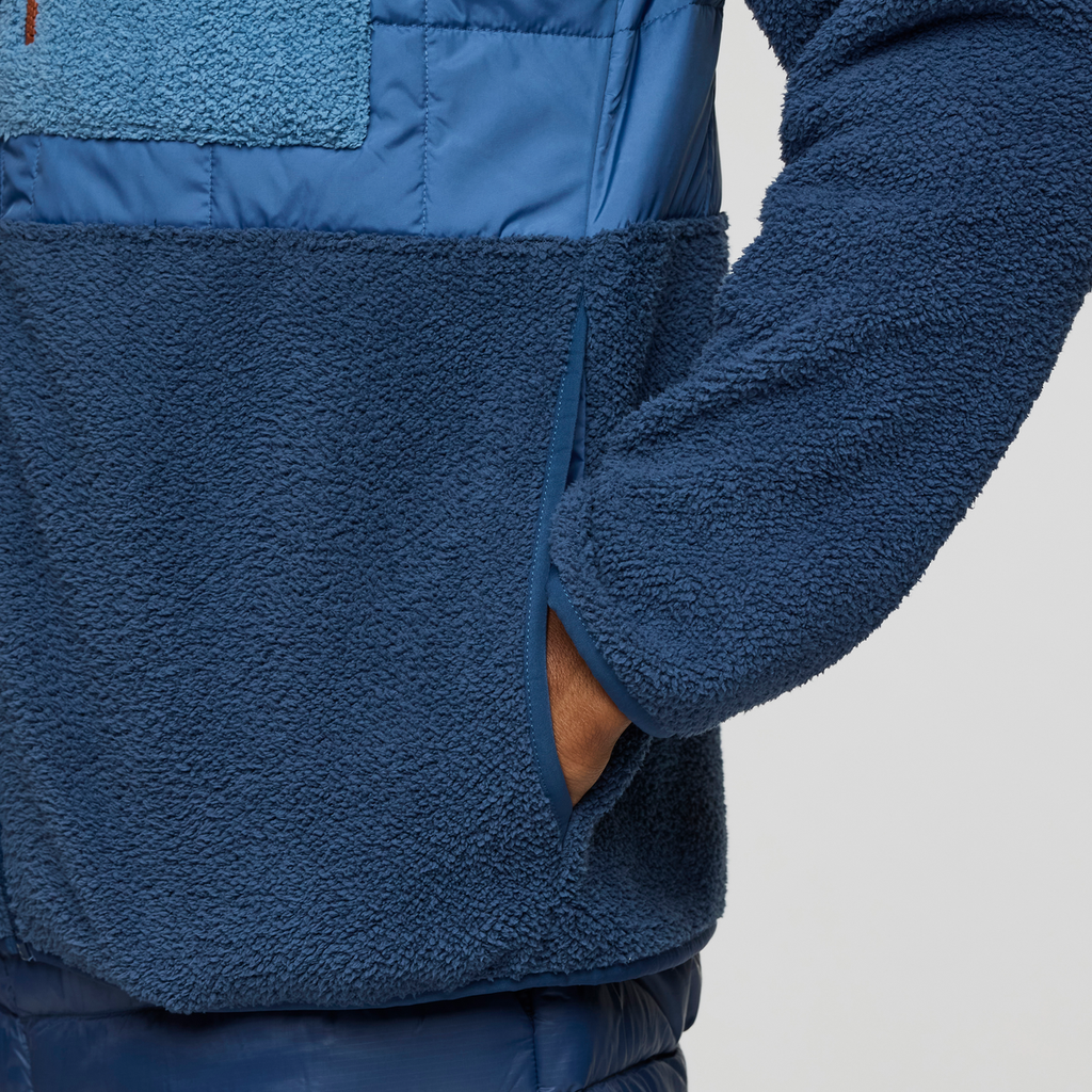 Trico Hybrid Hooded Jacket - Men's, Deep Sea, Model Nicolas
