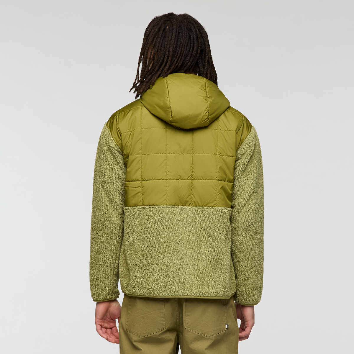 Trico Hybrid Hooded Jacket - Men's, Seed, Model Kai