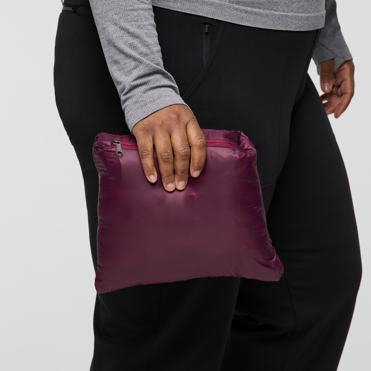 Fuego Down Hooded Jacket - Women's, Blackberry/Jam, Model Tanisha