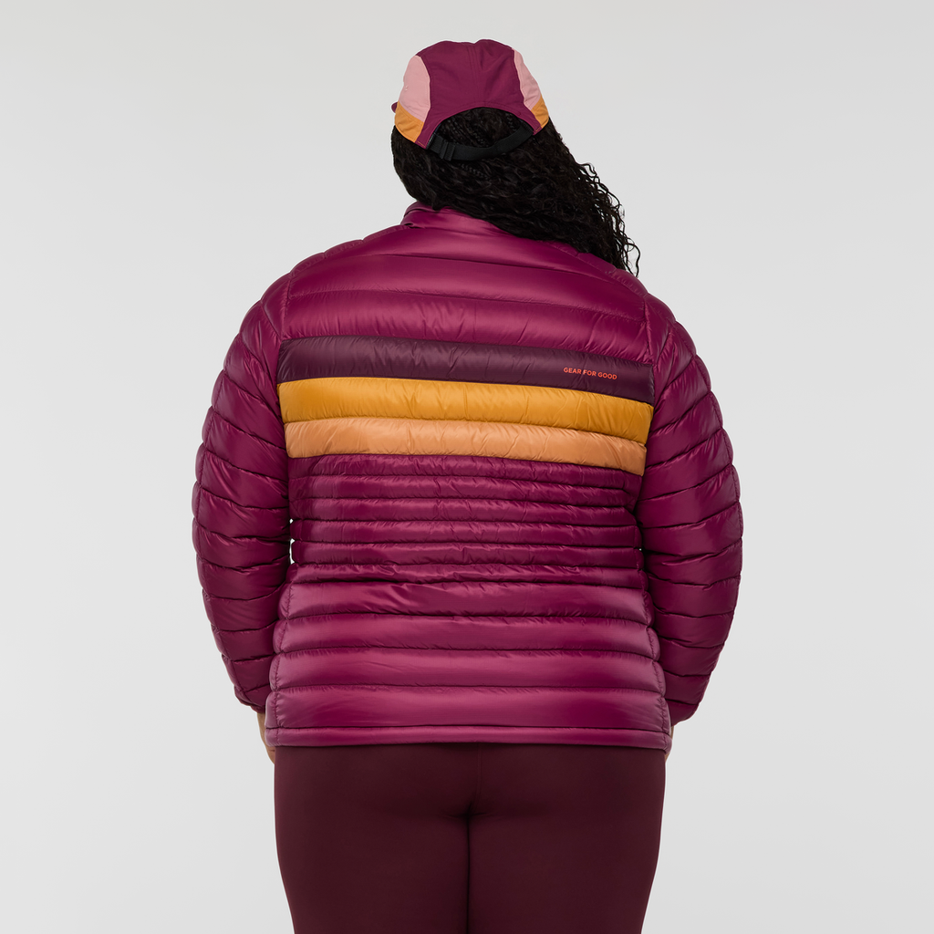 Fuego Down Jacket - Women's, Jam Stripes, Model Tanisha