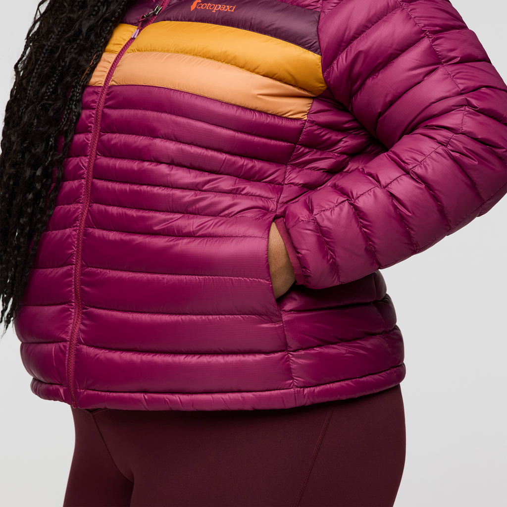 Fuego Down Jacket - Women's, Jam Stripes, Model Tanisha