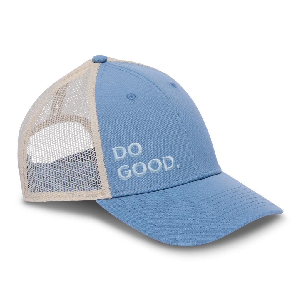 Do Good Trucker Hat, Fjord, Detail