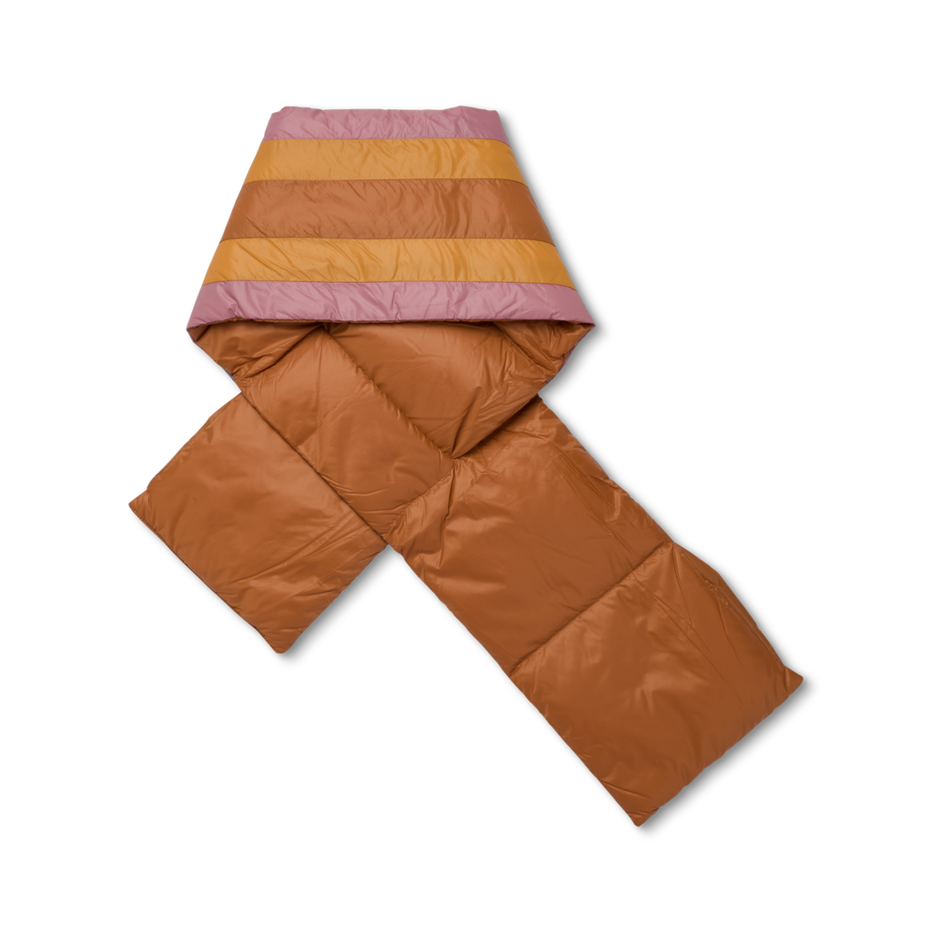 Fuego Down Scarf, Sienna Stripes, Detail
