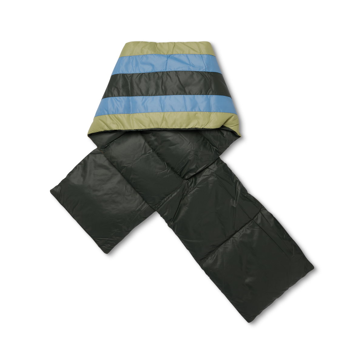 Fuego Down Scarf, Woods Stripes, Detail