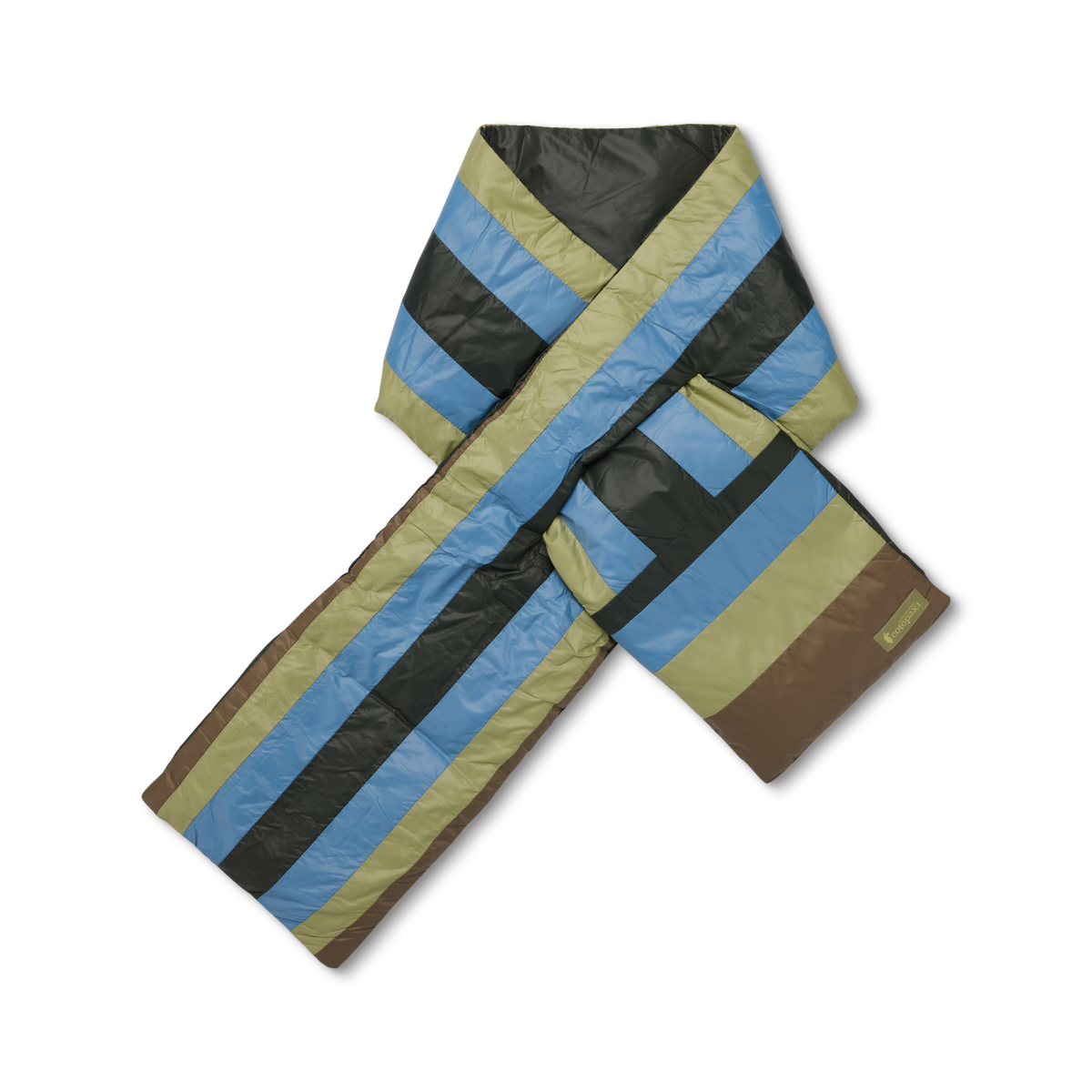 Fuego Down Scarf, Woods Stripes, Detail