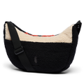 High Pile Fleece 6L Crescent Bag, Black/Cream