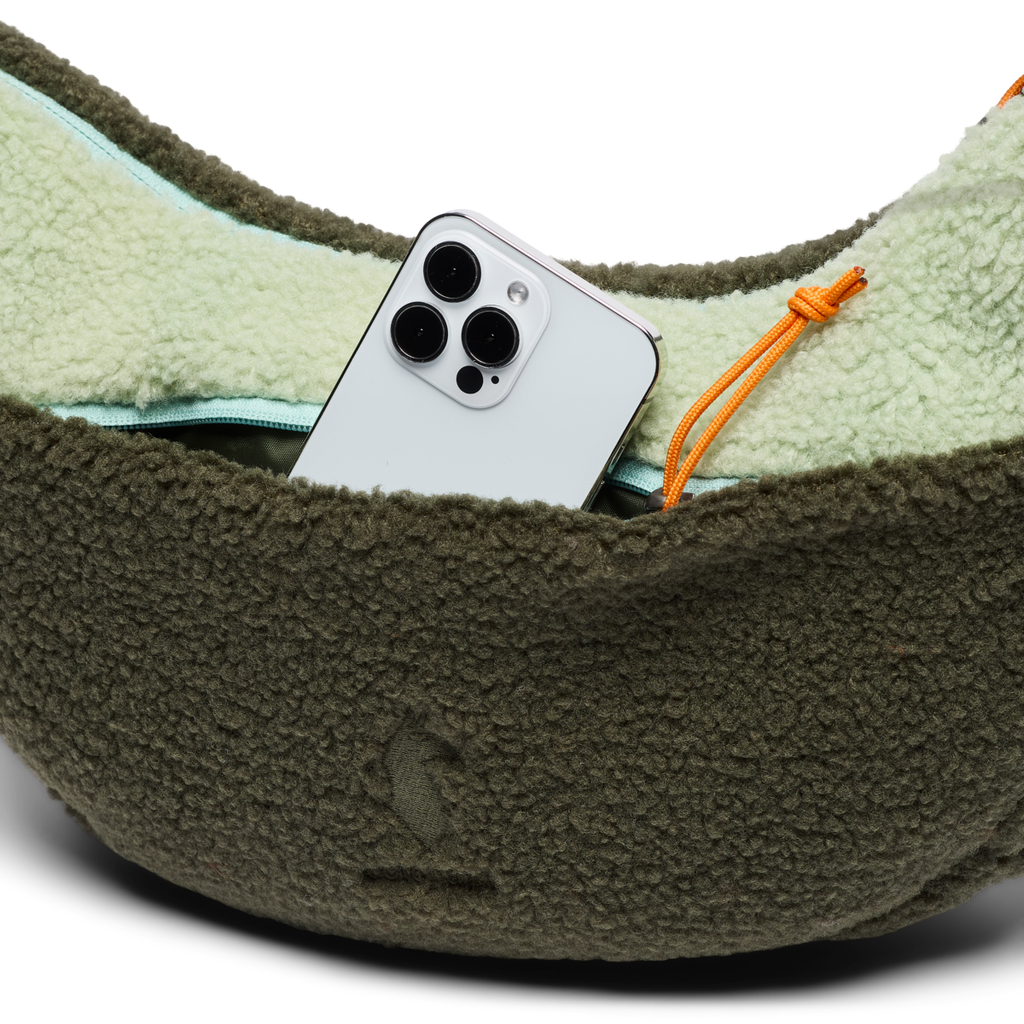 High Pile Fleece 6L Crescent Bag, Fatigue/Green Tea