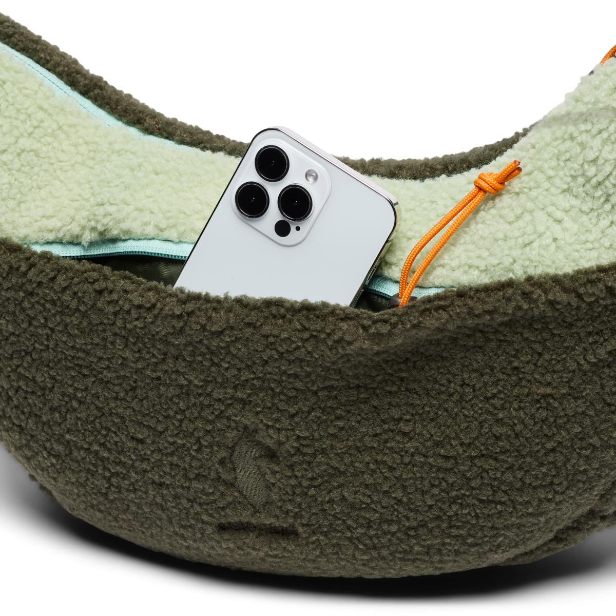 High Pile Fleece 6L Crescent Bag, Fatigue/Green Tea