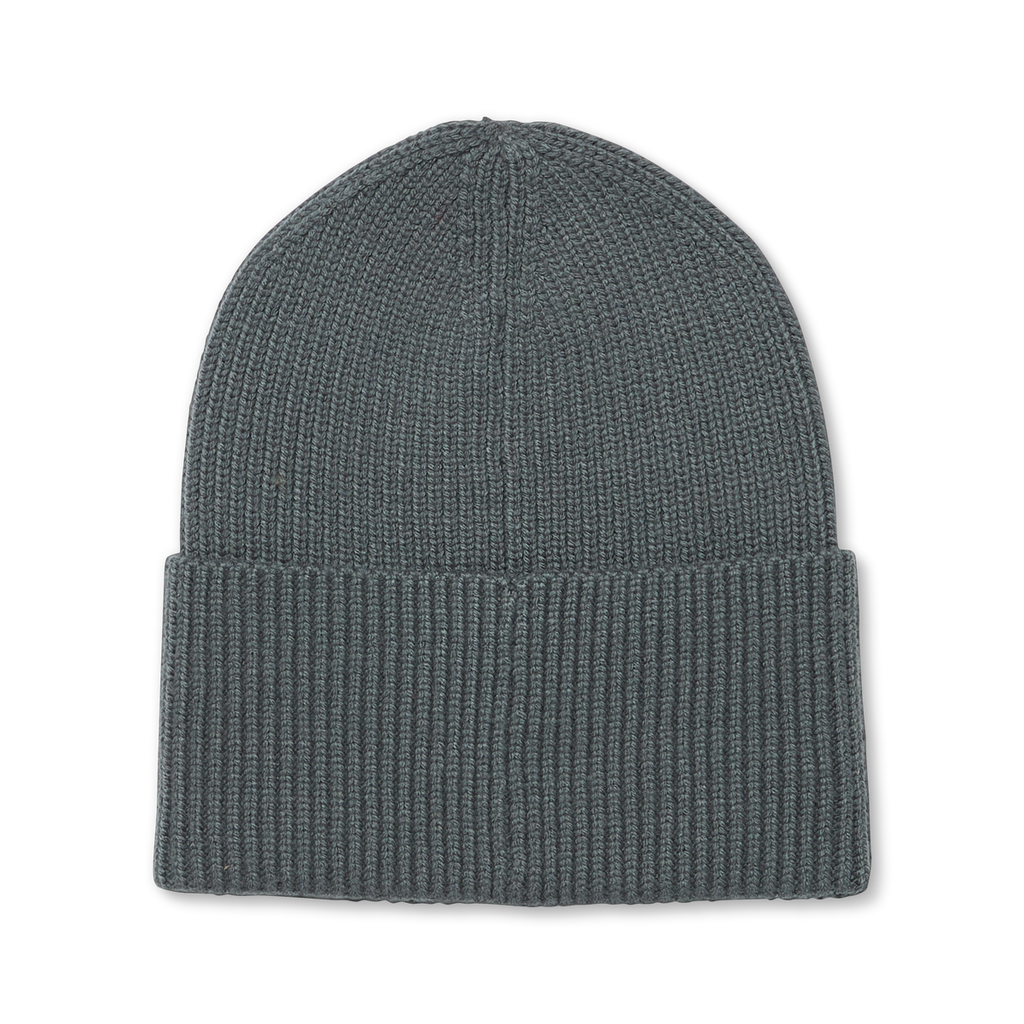 Knit Cuff Beanie, Charcoal, Detail