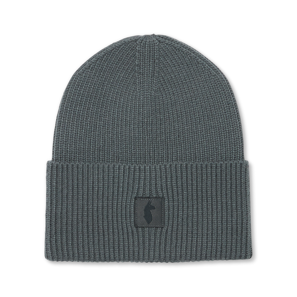 Knit Cuff Beanie, Charcoal, Detail