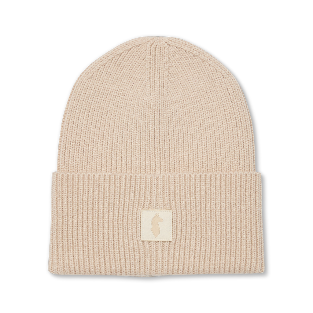 Knit Cuff Beanie, Cream, Detail