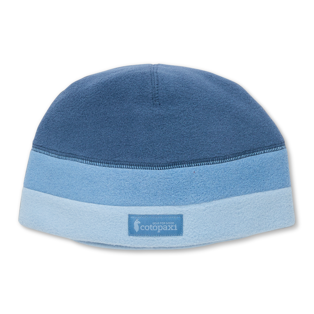 Teca Fleece Beanie, Deep Sea Stripes, Detail