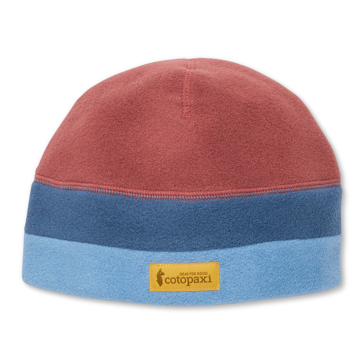 Teca Fleece Beanie, Nutmeg Stripes, Detail