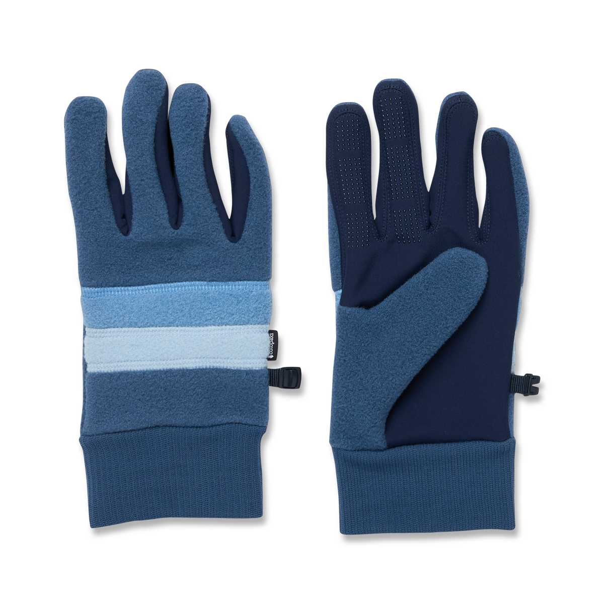 Teca Fleece Gloves, Deep Sea, Detail