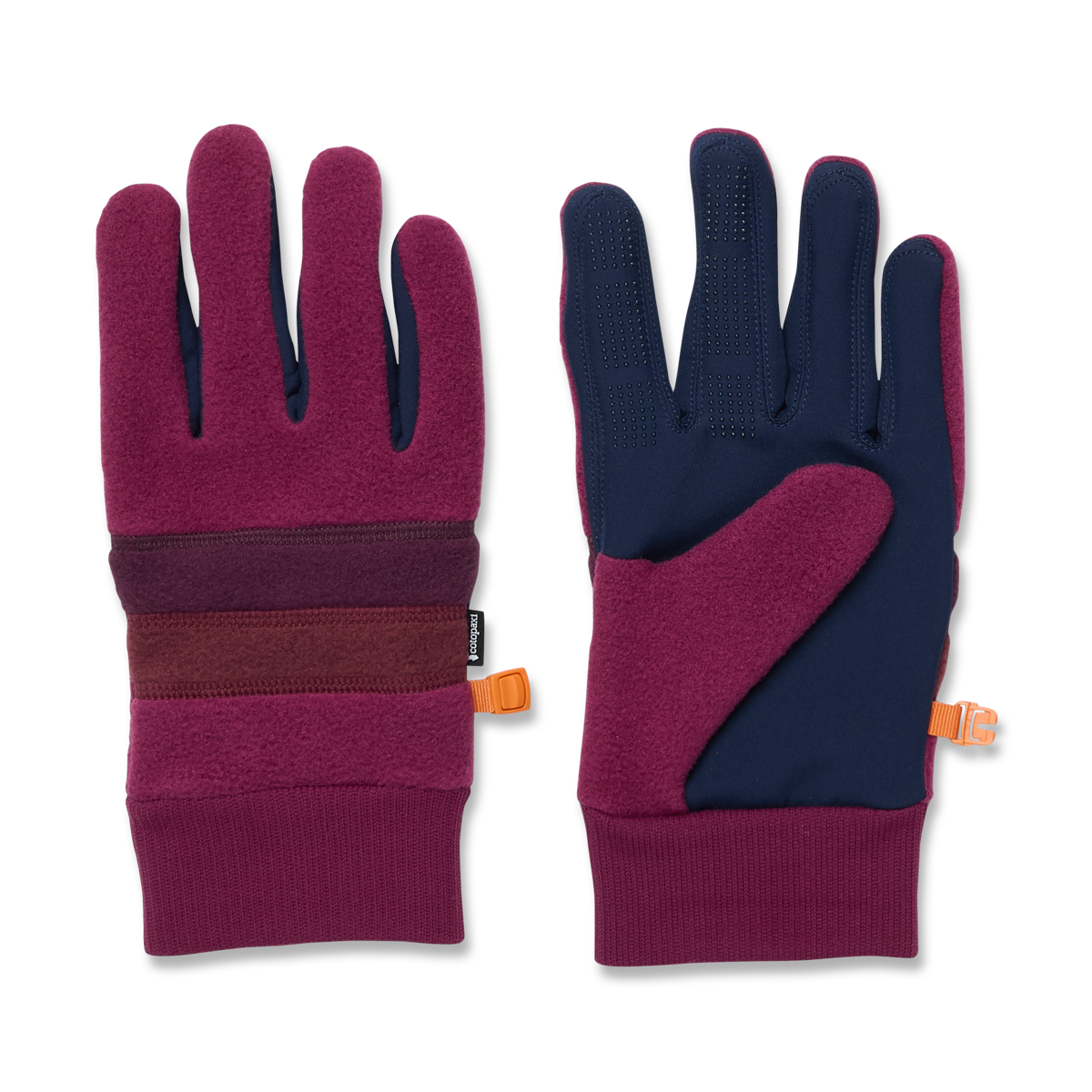 Teca Fleece Gloves, Jam, Detail